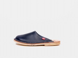 Men's Duckfeet Blavand Slippers Blue | IOP4640TL