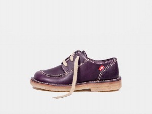 Men's Duckfeet Fyn Lace Up Shoes Dark Purple | ZCV9294VM