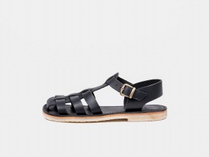 Men's Duckfeet Ringkobing Sandals Black | FQP4816YS