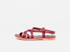 Women's Duckfeet Bornholm Sandals Red | PZK2662UA