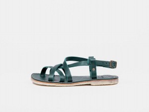 Women's Duckfeet Bornholm Sandals Turquoise Green | QJD2514NG