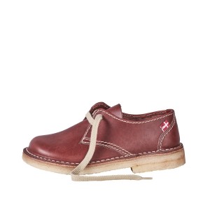 Women's Duckfeet Jylland Lace Up Shoes Red Brown | JFI8481SM