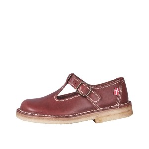 Women's Duckfeet Lolland Mary Jane Shoes Red Brown | NWV9032JT