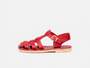 Women's Duckfeet Ringkobing Sandals Red | WDZ7033BQ