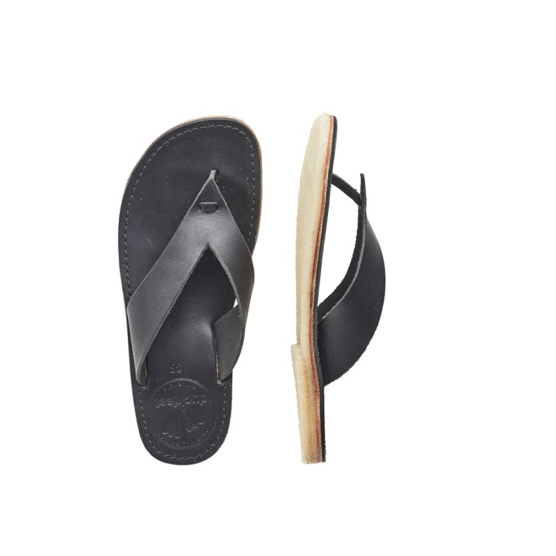 Men's Duckfeet Aero Sandals Black | GXI7691LY