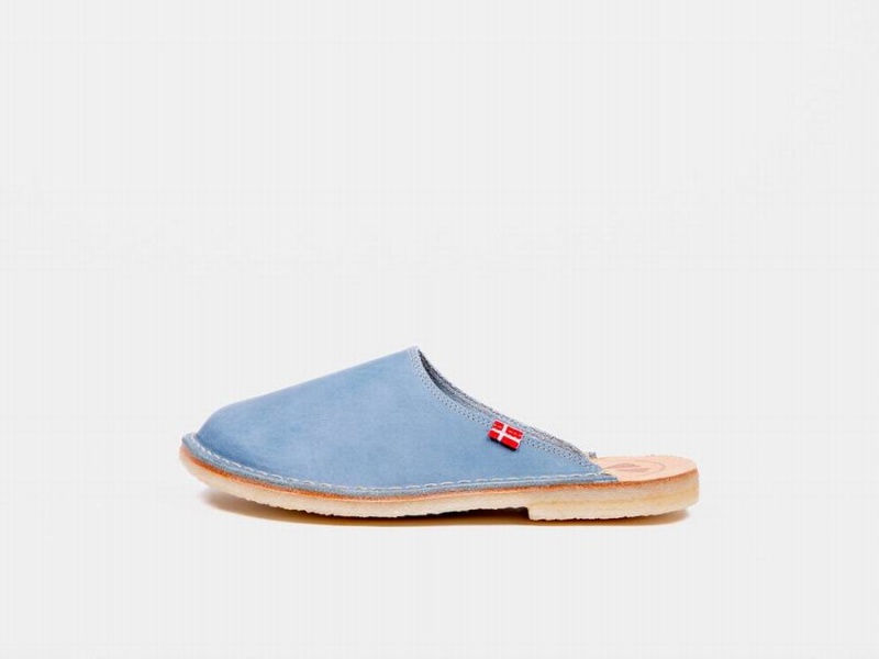 Men\'s Duckfeet Blavand Slippers Blue | GLM4045AI