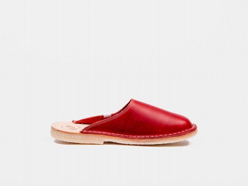 Men's Duckfeet Blavand Slippers Red | MJD2667SR