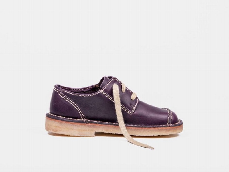 Men's Duckfeet Fyn Lace Up Shoes Dark Purple | ZCV9294VM