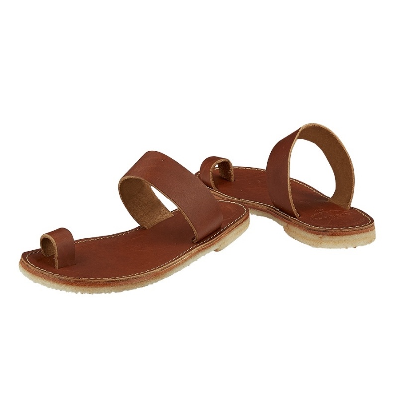 Men's Duckfeet Laeso Sandals Brown | SPZ1346EN