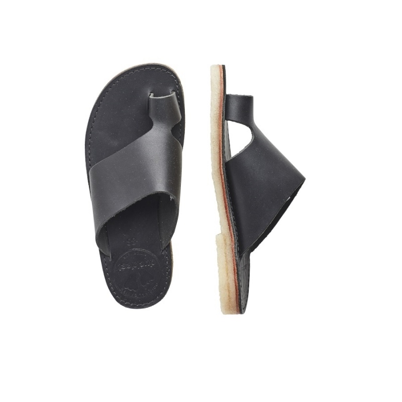 Men's Duckfeet Mando Sandals Black | ZZS7529GS