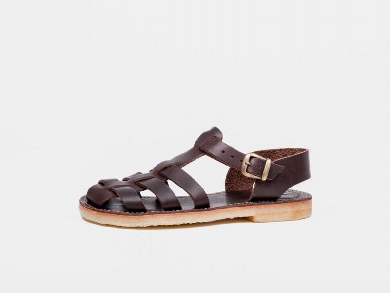 Men's Duckfeet Ringkobing Sandals Black Brown | TSO5648LG