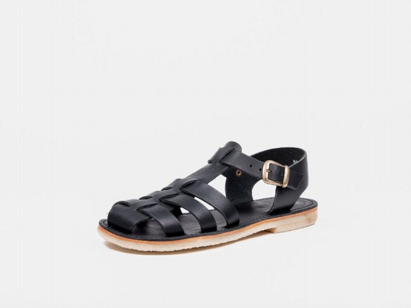 Men's Duckfeet Ringkobing Sandals Black | FQP4816YS