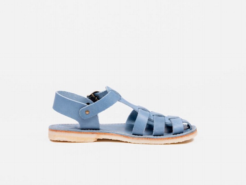 Men's Duckfeet Ringkobing Sandals Blue | TBW8764RT