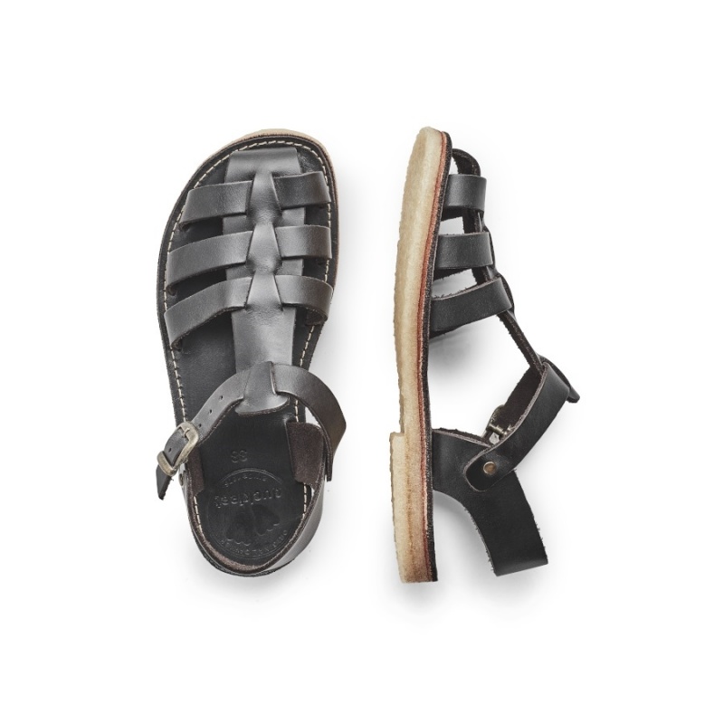 Men's Duckfeet Ringkobing Sandals Grey Black | OLJ3989YL