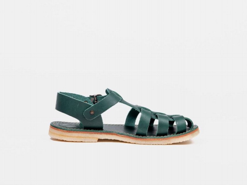 Men's Duckfeet Ringkobing Sandals Turquoise Green | MRI617YO