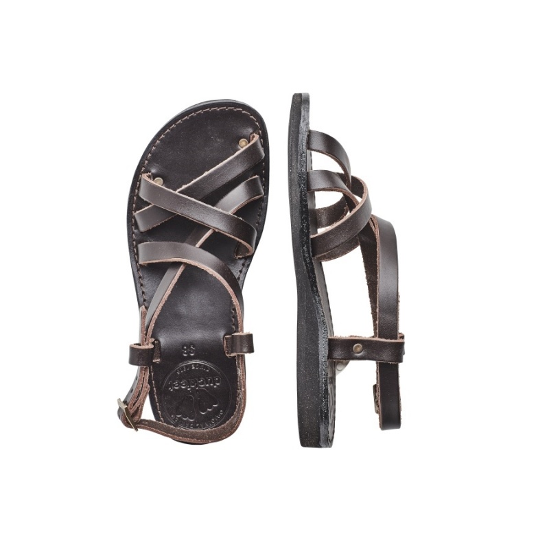 Men's Duckfeet Skagen Sandals Black Brown | WMJ8632VZ