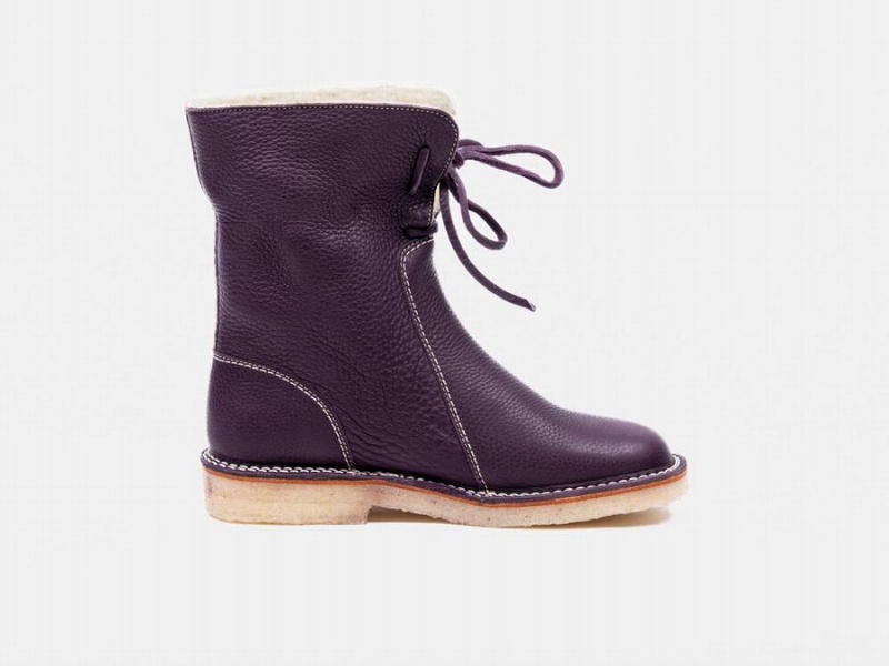 Women's Duckfeet Arhus Boots Dark Purple | EZM1592CZ