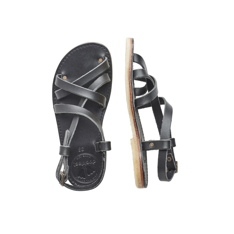 Women's Duckfeet Bornholm Sandals Black | SBE4048OL