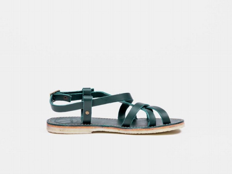 Women's Duckfeet Bornholm Sandals Turquoise Green | QJD2514NG