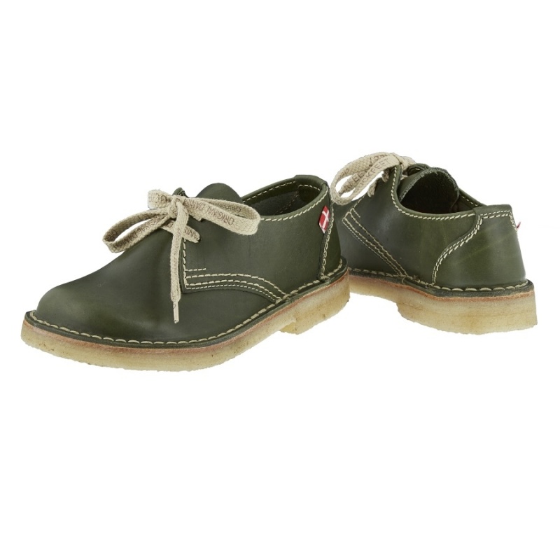 Women's Duckfeet Jylland Lace Up Shoes Green | KJO4397YD