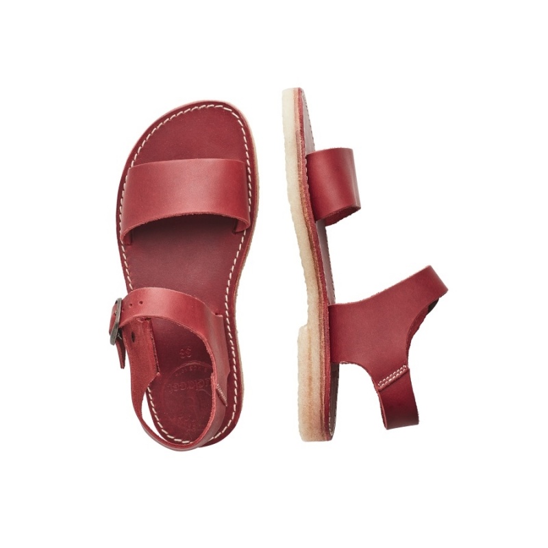 Women's Duckfeet Lokken Sandals Red | OZW9640YB