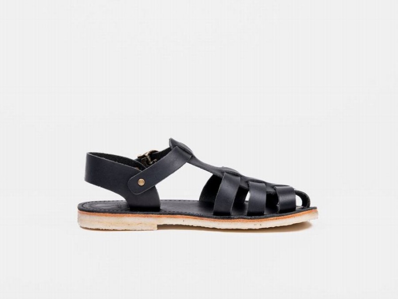 Women's Duckfeet Ringkobing Sandals Black | GNS6982YW