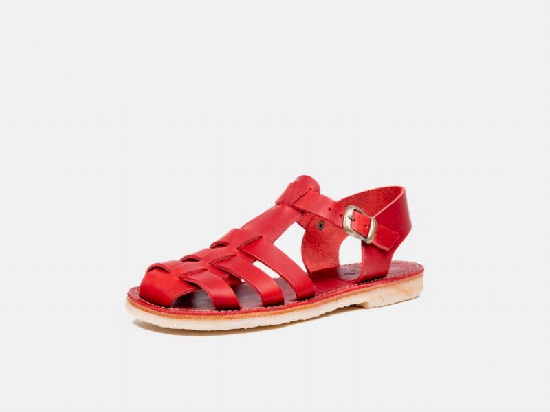 Women's Duckfeet Ringkobing Sandals Red | WDZ7033BQ