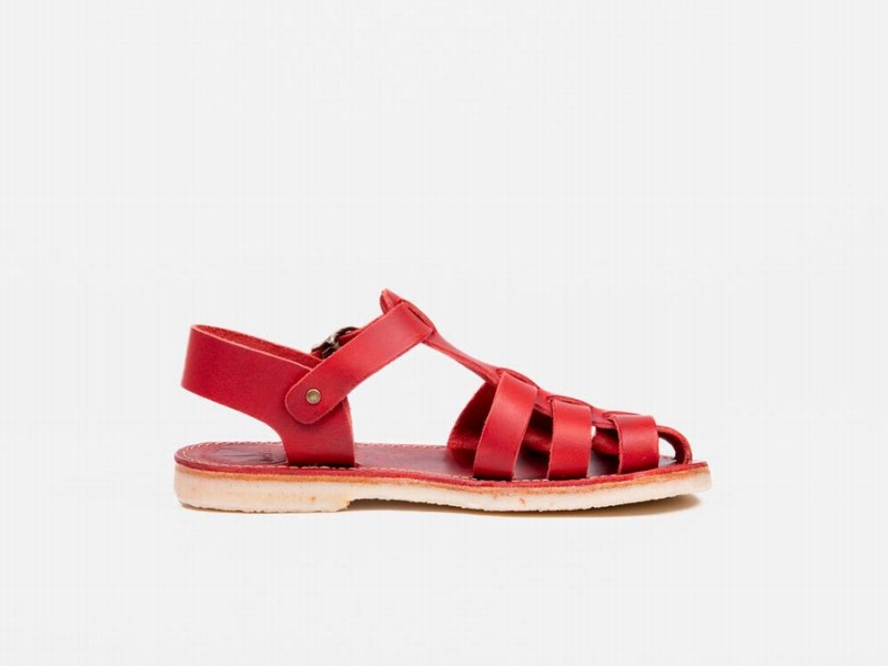 Women's Duckfeet Ringkobing Sandals Red | WDZ7033BQ