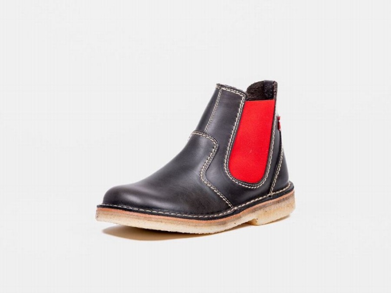 Women's Duckfeet Roskilde Boots Grey Black Red | UIH174IO