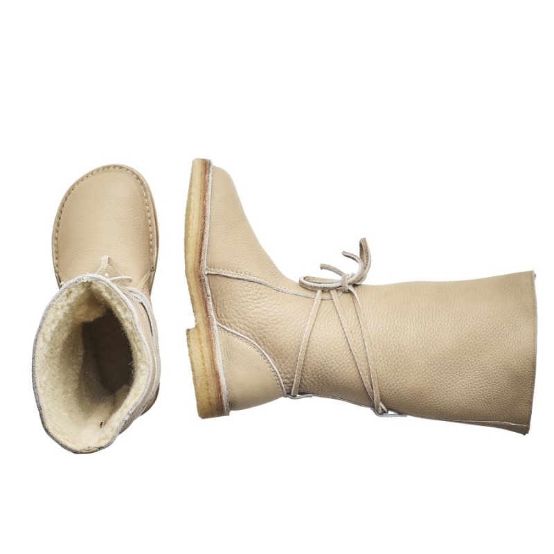 Women's Duckfeet Silkeborg Boots Cream White | EWO1439VD