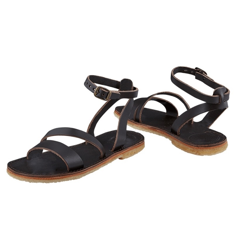 Women's Duckfeet Skaerbaek Sandals Black Brown | WZG16100MW