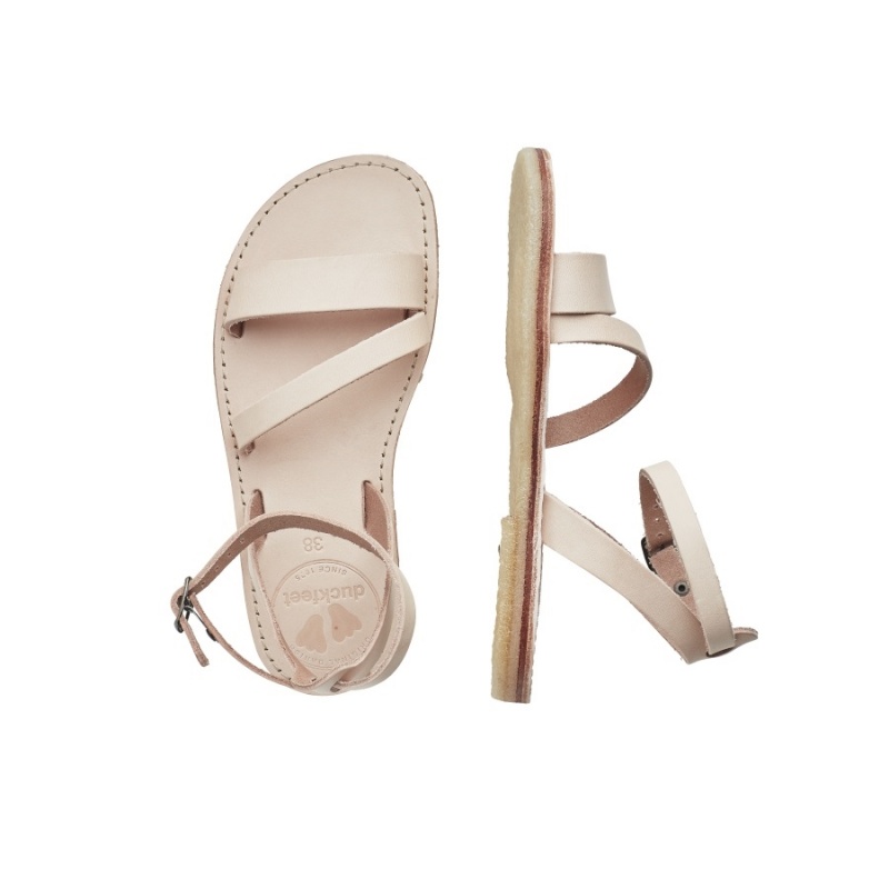 Women's Duckfeet Skaerbaek Sandals Cream White | EXT110EB