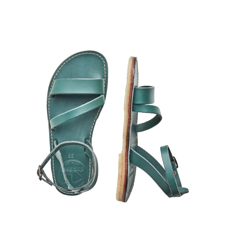 Women's Duckfeet Skaerbaek Sandals Turquoise Green | VPL4161RL